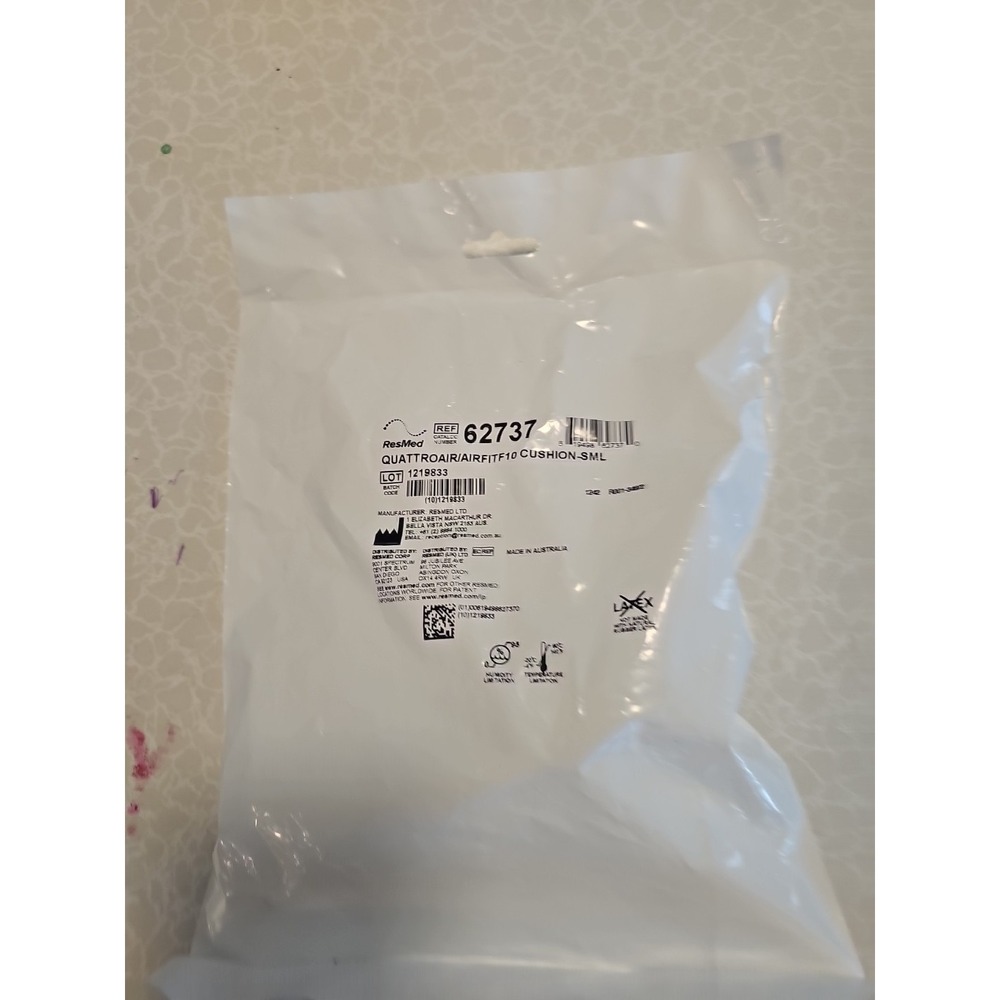 ResMed Quattro Air/AirFit F10 Cushion. Small , Replacement #62737 brand new